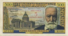 500 francs victor hugo surcharg